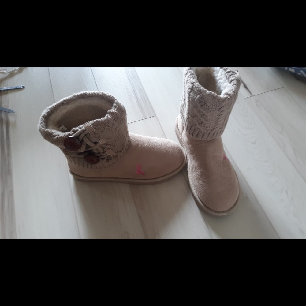 Greater Goods Knit Breast Cancer Boots
